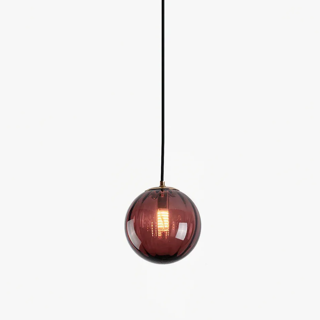 Lunorie Modern Sculptural Glass Globe Pendant Light for Dining Room and Kitchen Lighting KL2131