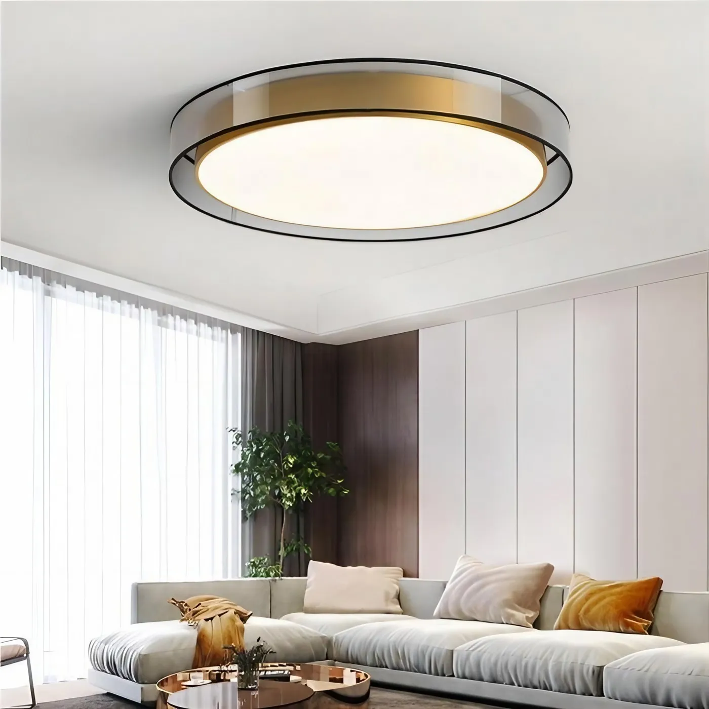 Scandinavian Unique Luxury Round LED Ceiling Lamp KL804