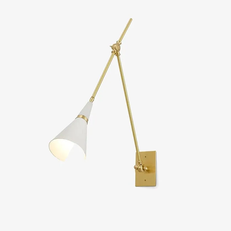 Vintage Metal Adjustable Swing Arm Wall Lamp KL842