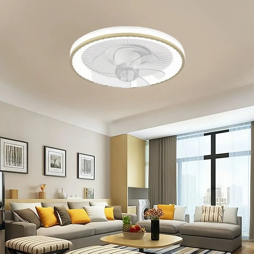 Modern Round Led Low Profile Ceiling Fan Light KL938