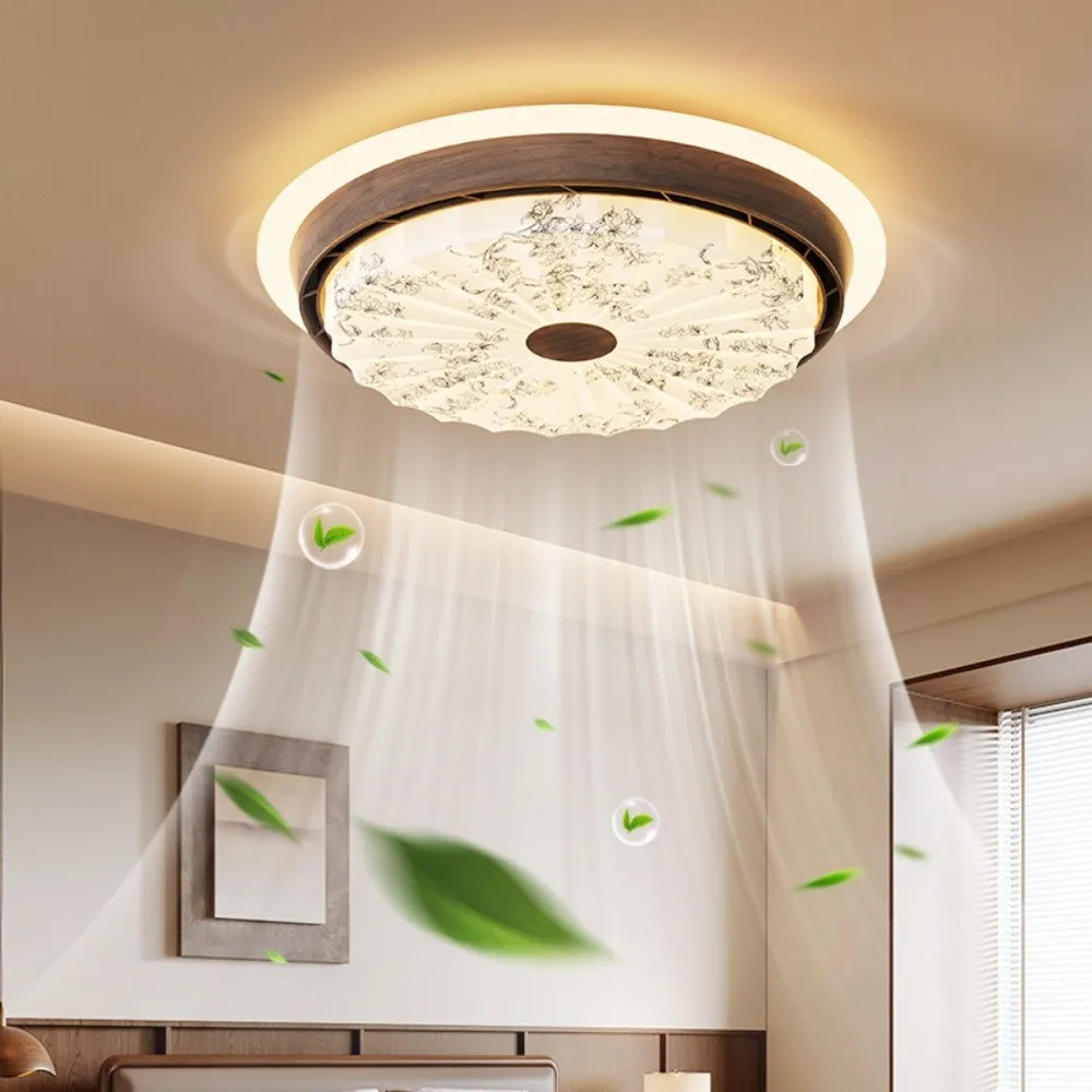 Vintage Bladeless Silent Ceiling Fan Light For Bedroom KL934