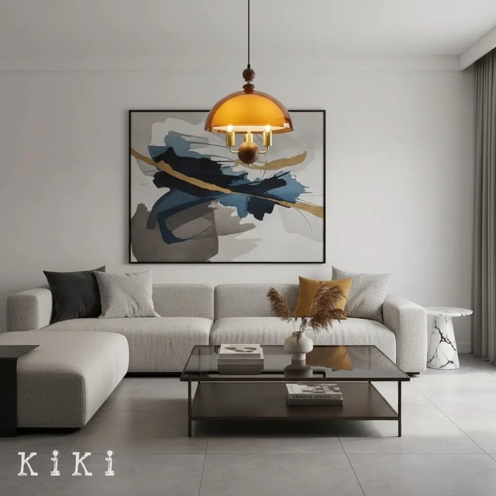 Afterglow Acrylic Dome Pendant Light - Medieval Pendant Lamp for Dining Rooms and Entryways KL2052