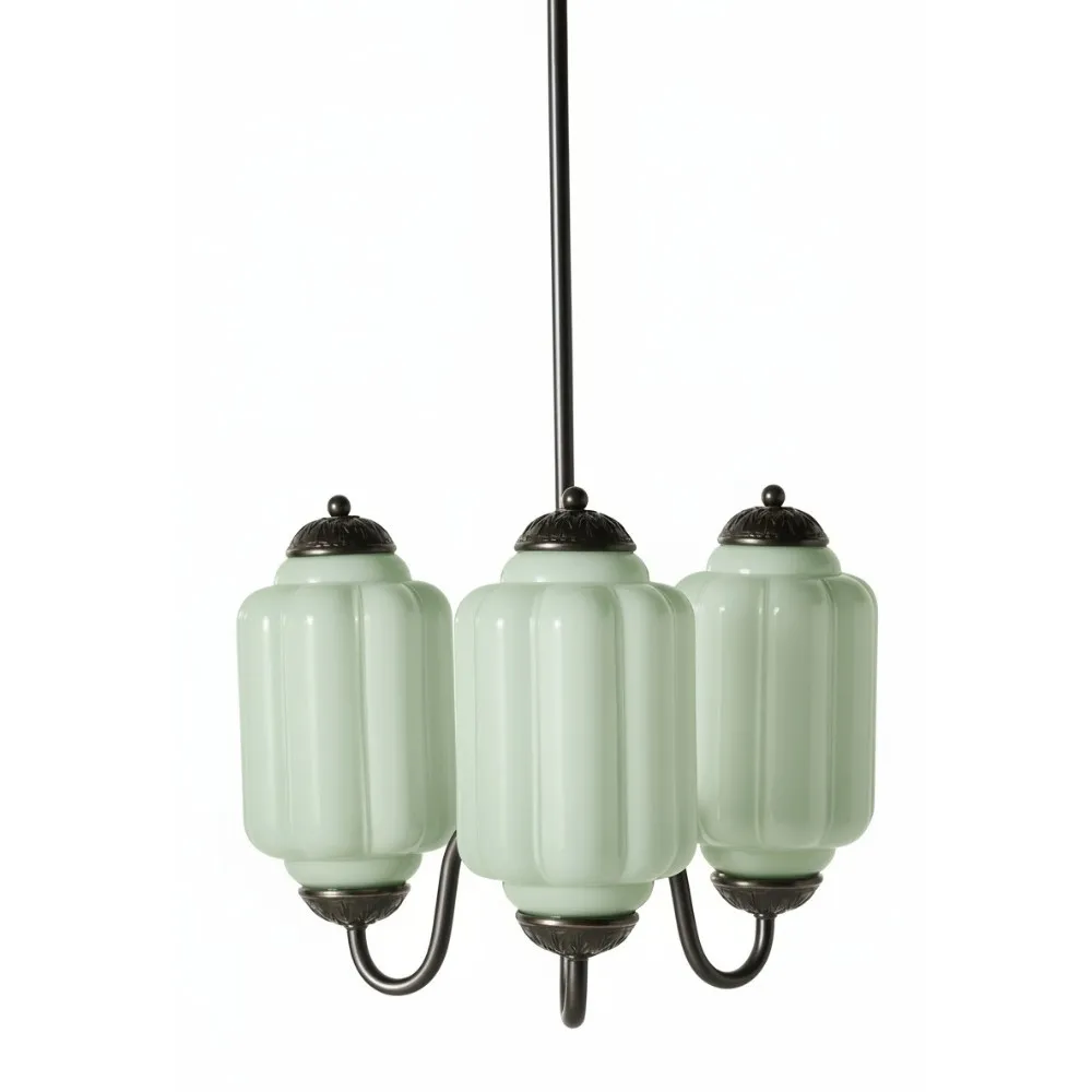 Vintage Eloise Glass 3 Lights Chandelier For Living Room KL928
