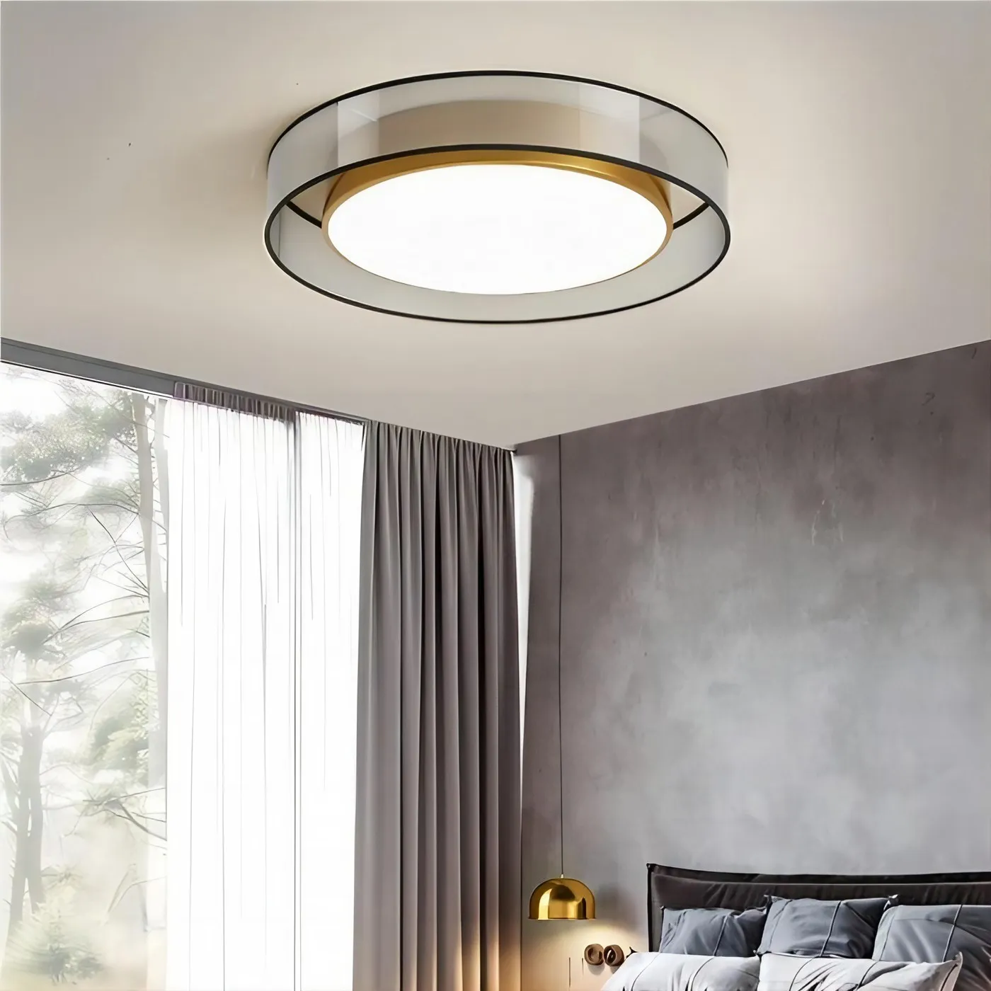 Scandinavian Unique Luxury Round LED Ceiling Lamp KL804