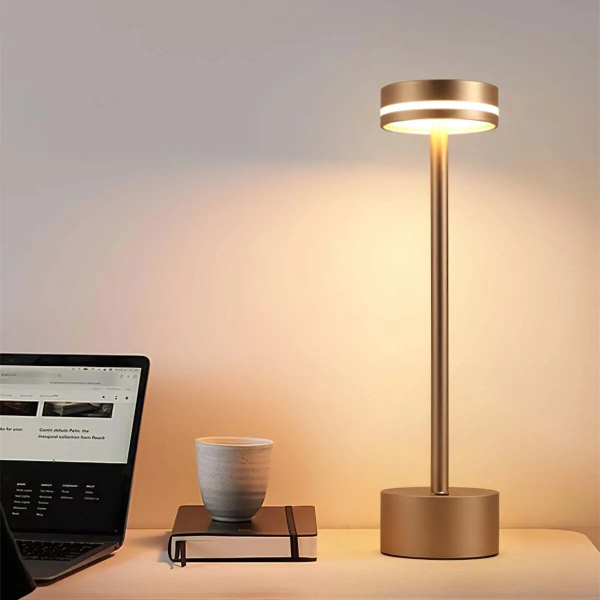 Frisbee Portable Touch Cordless LED Desk Lamp KL43