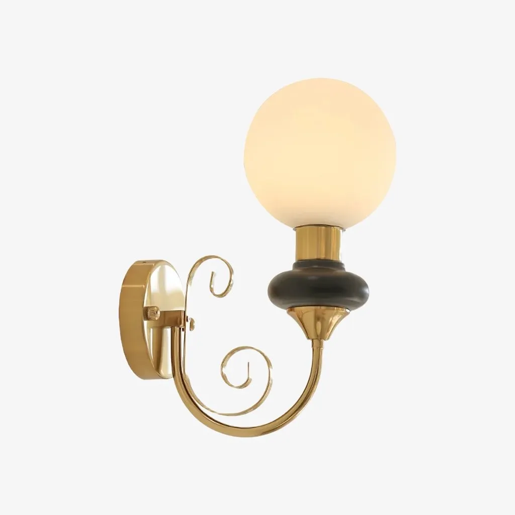 Noirvex Glass Ball Wall Light - Refined Design Sconce for Bedrooms and Lounge Areas KL2138
