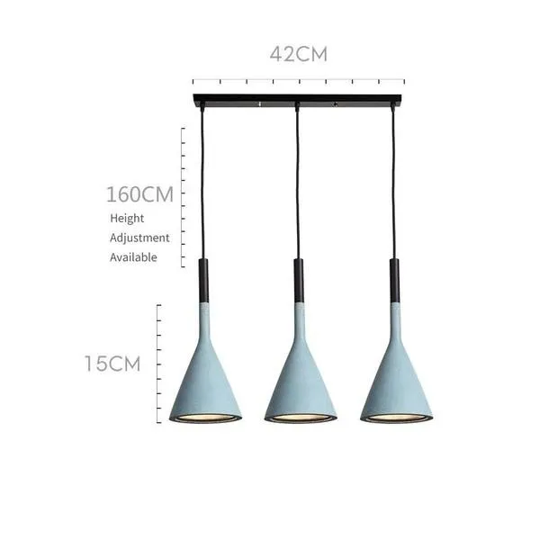 Aplomb Concrete Pendant Lamp - Minimalist Design Lighting for Dining Room and Office