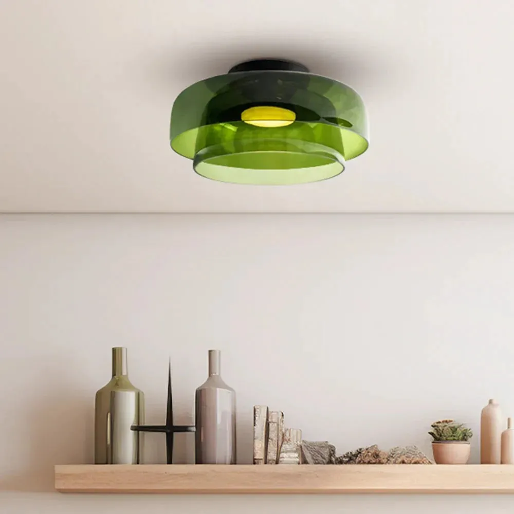 Celestial Morandi Layered Glass Ceiling Light - Scandinavian Ceiling Lamp For Living Room KL2146