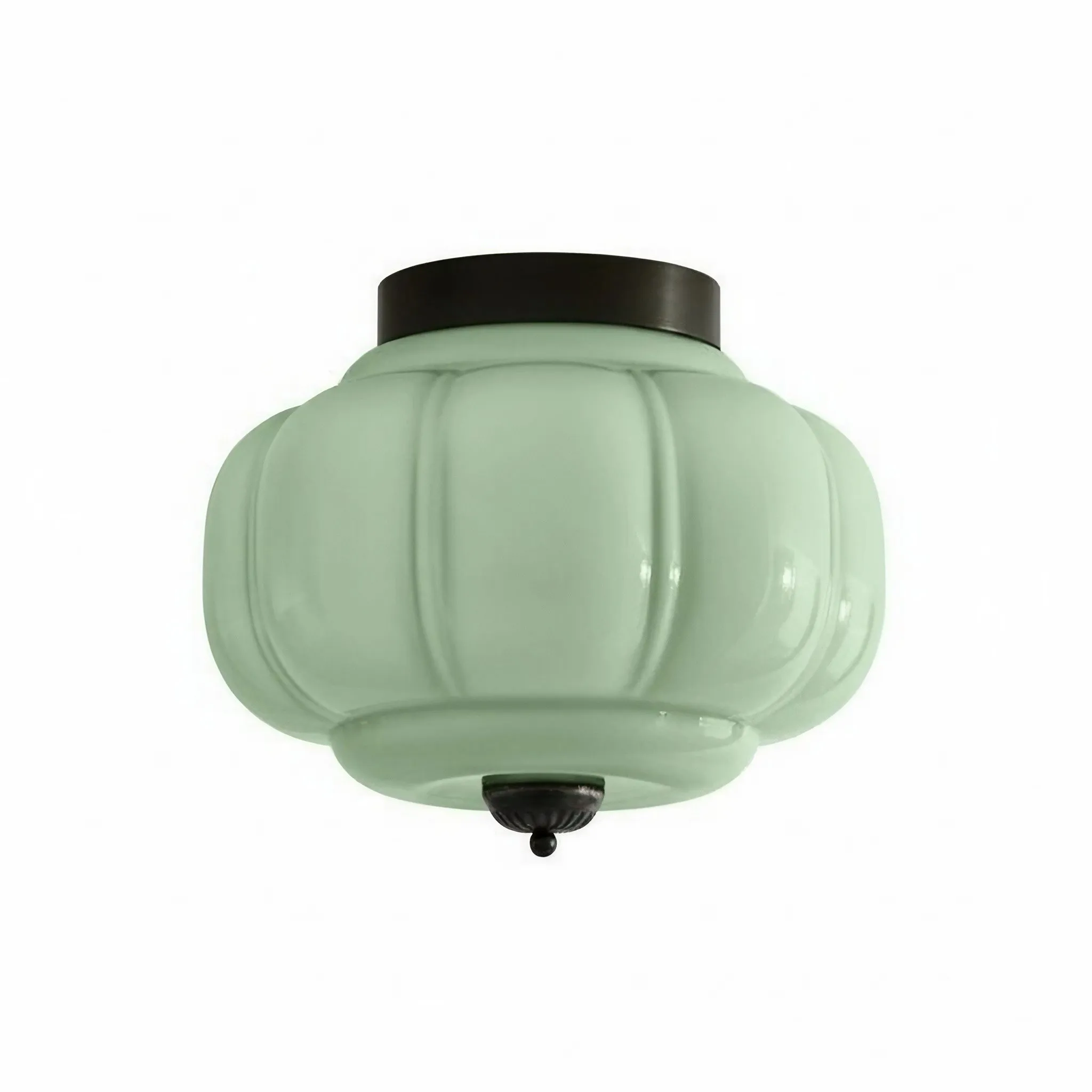 Eloise Pumpkin Inspired Retro Design Glass Ceiling Light - Accent Lighting for Living Room KL1393
