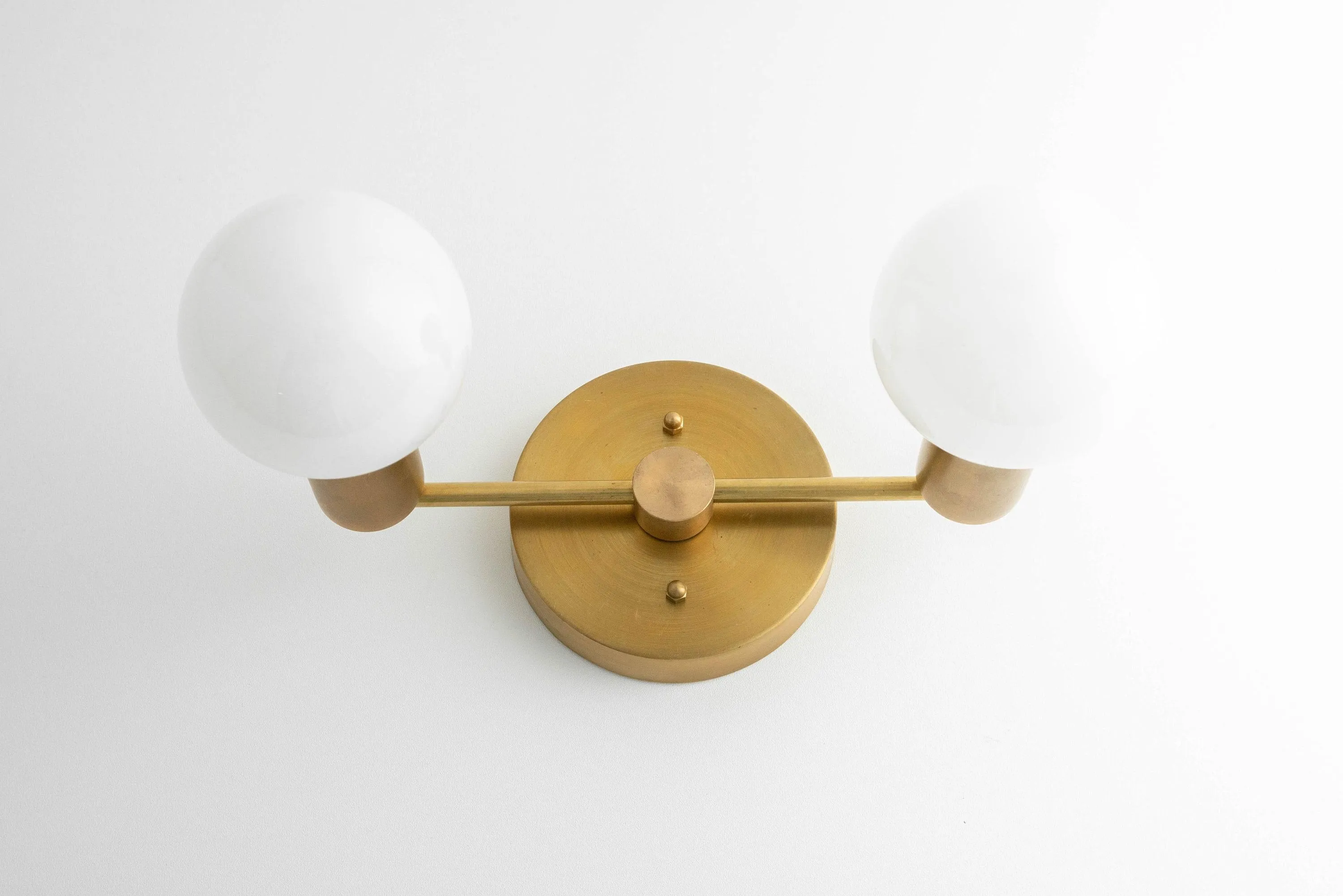 Glorica Glass Vanity Light - Modern Brass Wall Sconce for Bathroom Style KL1422