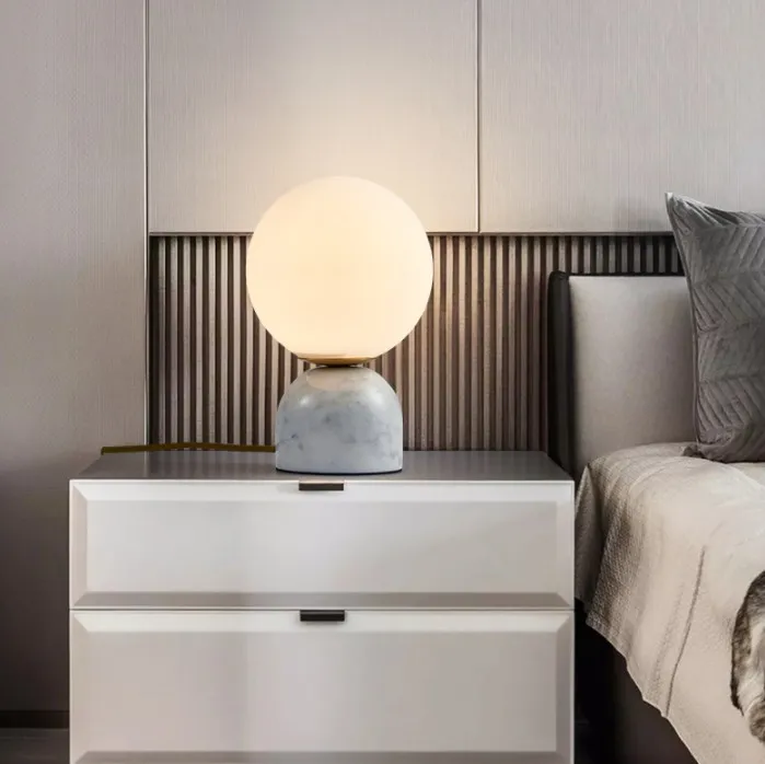 Marble table lamp