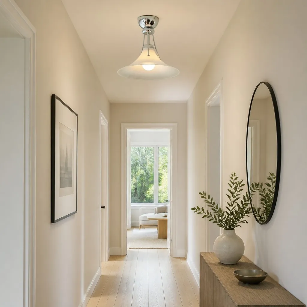 Kallera Magnolia Ceiling Light - Gradient Design Lampshade for Bedroom and Hallway A77