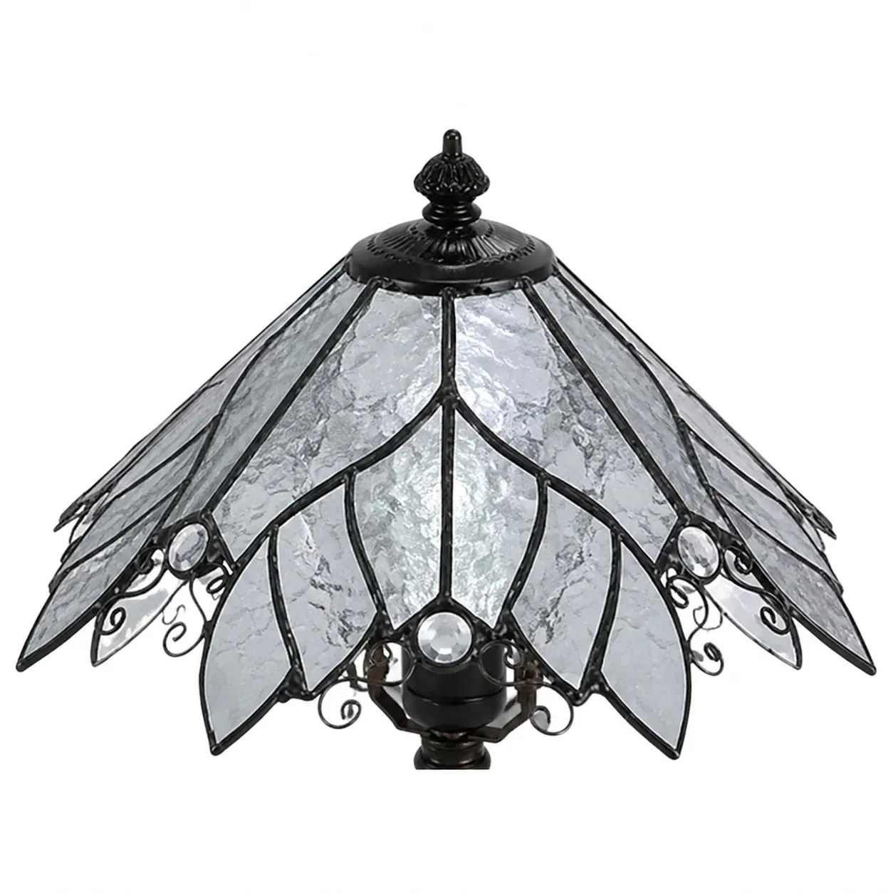 Vintage Tiffany stained glass table lamp