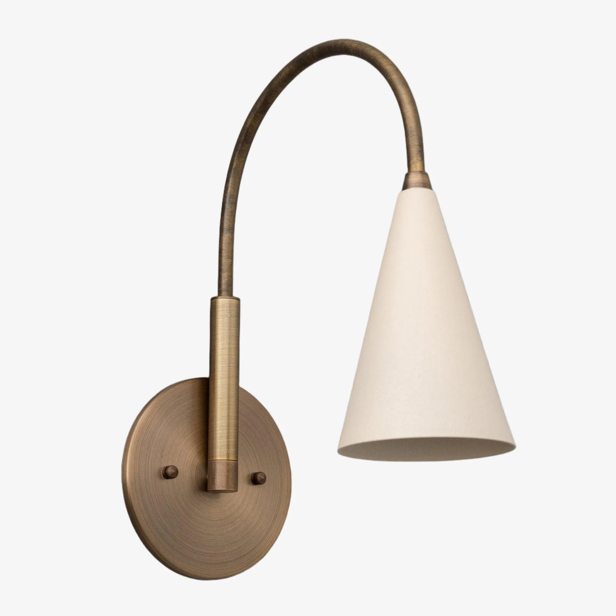 Curva Metal Vintage Wall Sconce  - Elegant Cone Shade for Bedrooms KL1511