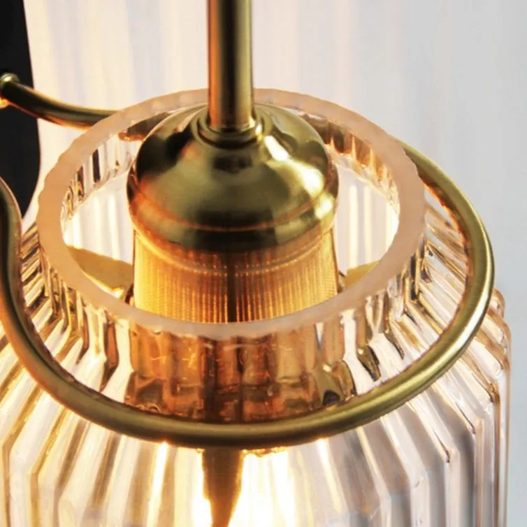 Nordic Columnar Glass Mirror Front Wall Lamp KL529