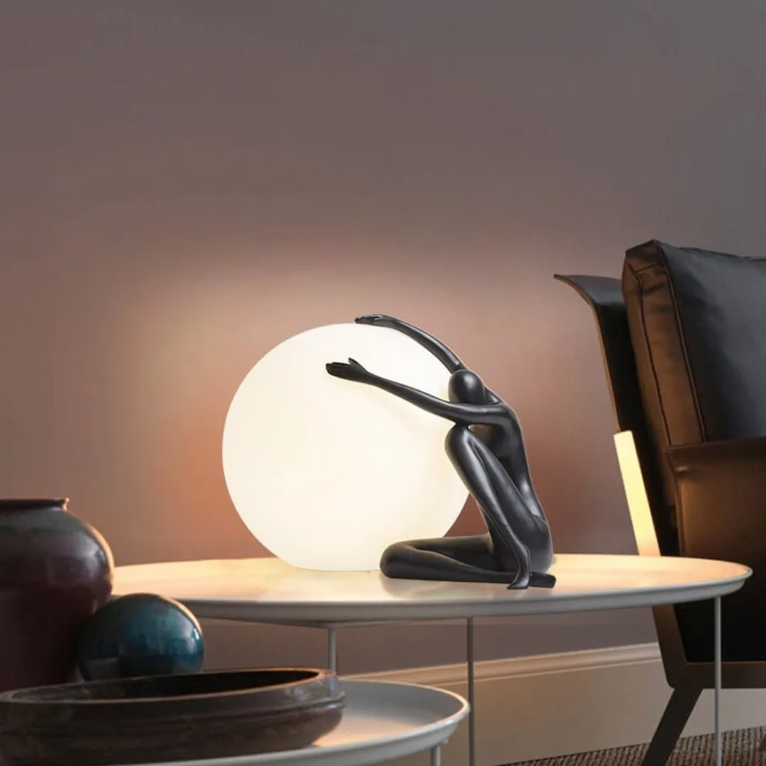 Humanoid Ball Holding Table Lamp KL204