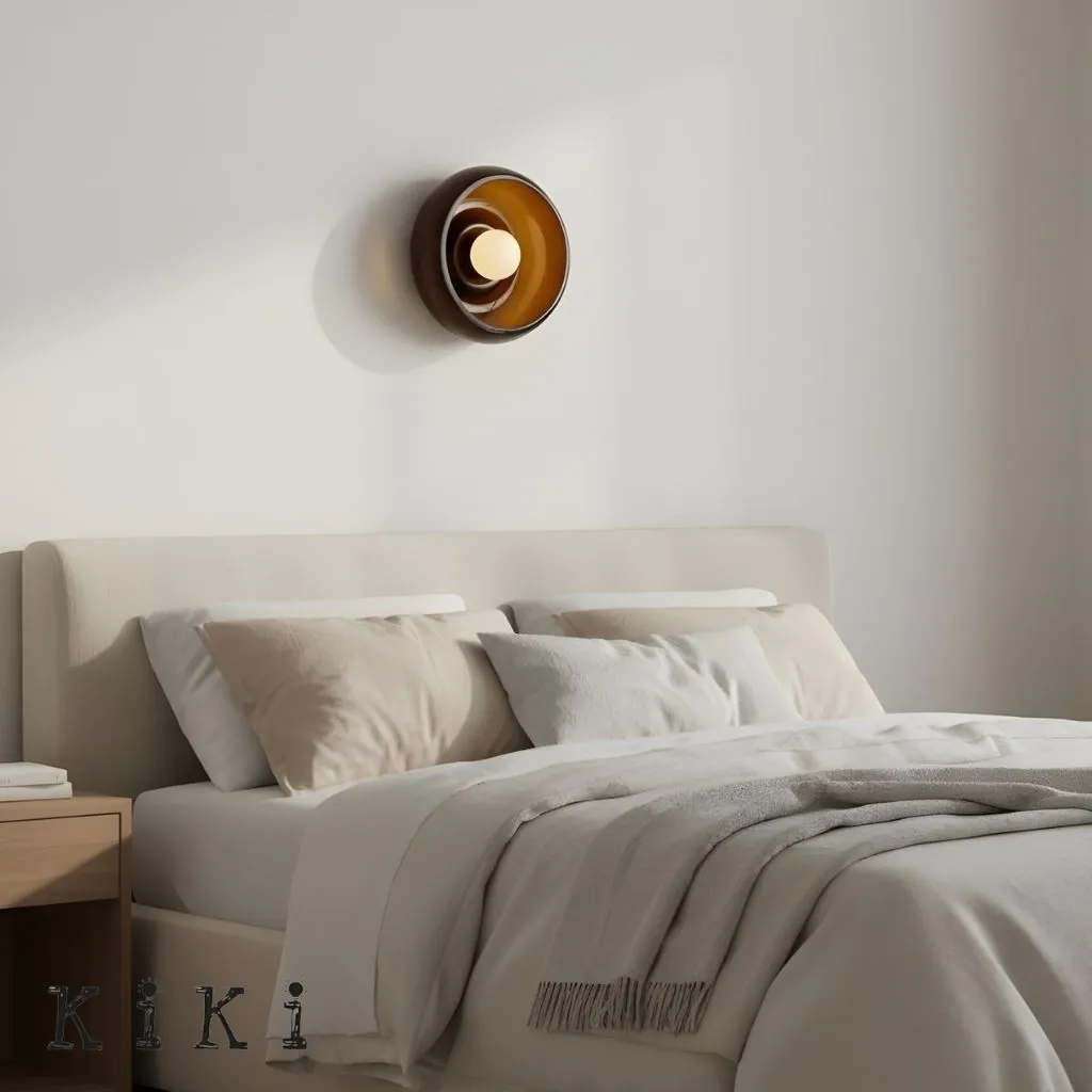 Haelen Alistair Retro Bowl Wall Sconce - Elegant Round Shade Wall Light for Living Room KL1753