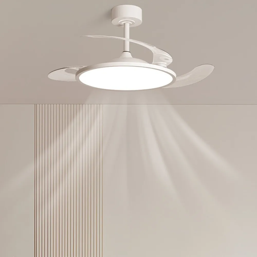 Minimalist White 3 Blade Fan Ceiling Light For Dining Room KL940