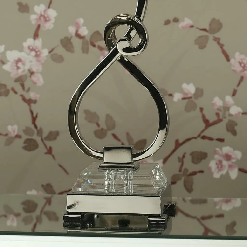 Talonis Decorative Crystal Table Lamp - Curved Metal Style for Home Interiors KL1903
