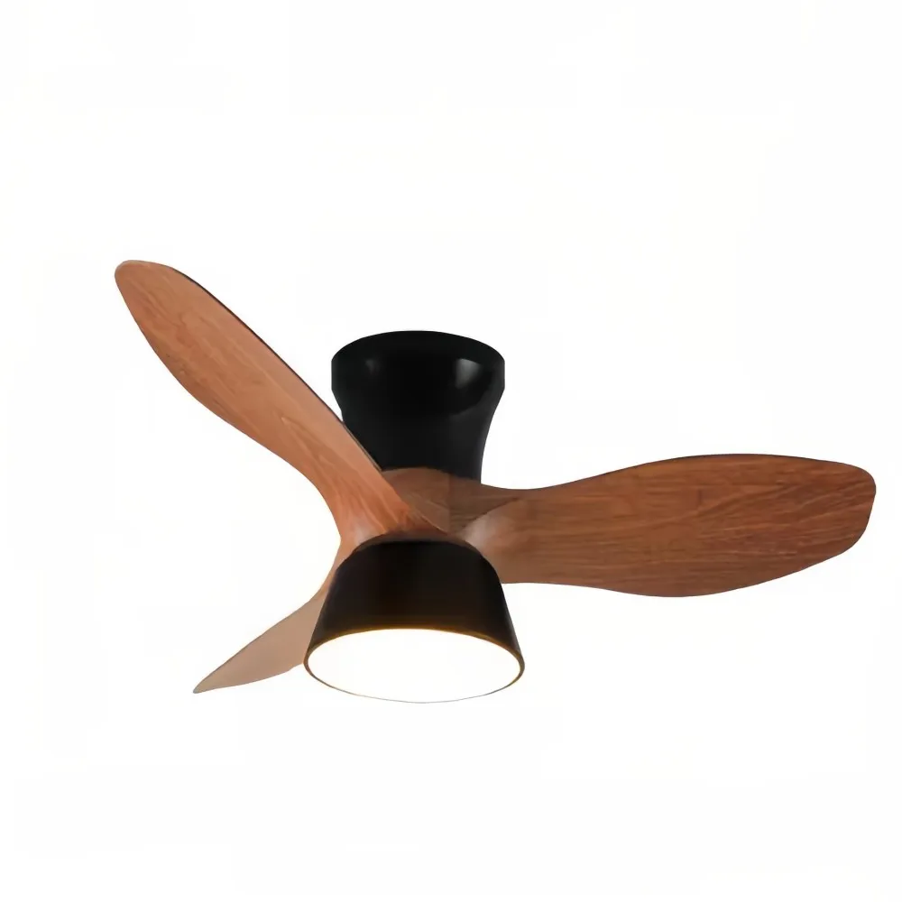 Vintage 3 Blade Silent Ceiling Fan Light For Bedroom KL944