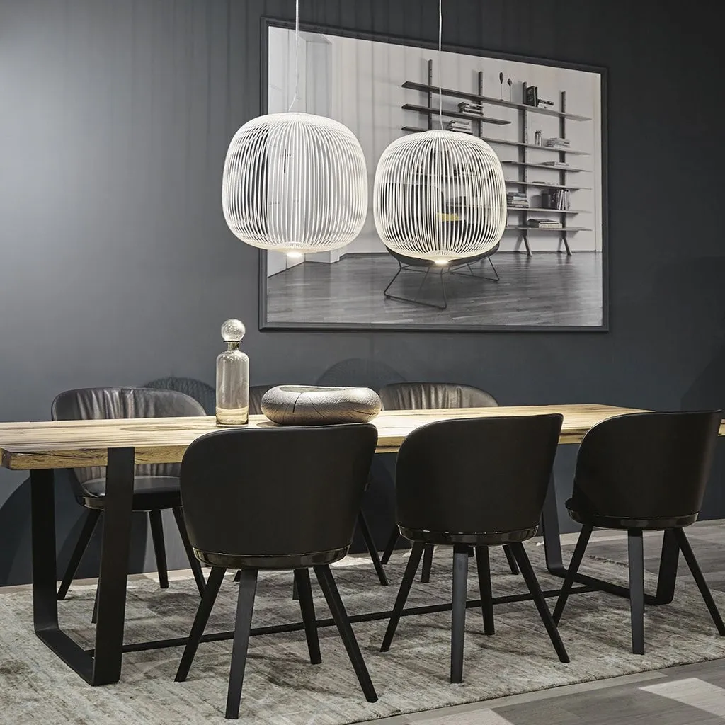 Metal Frame Spokes Pendant Light - Airy Wire Design Lighting for Kitchen Island