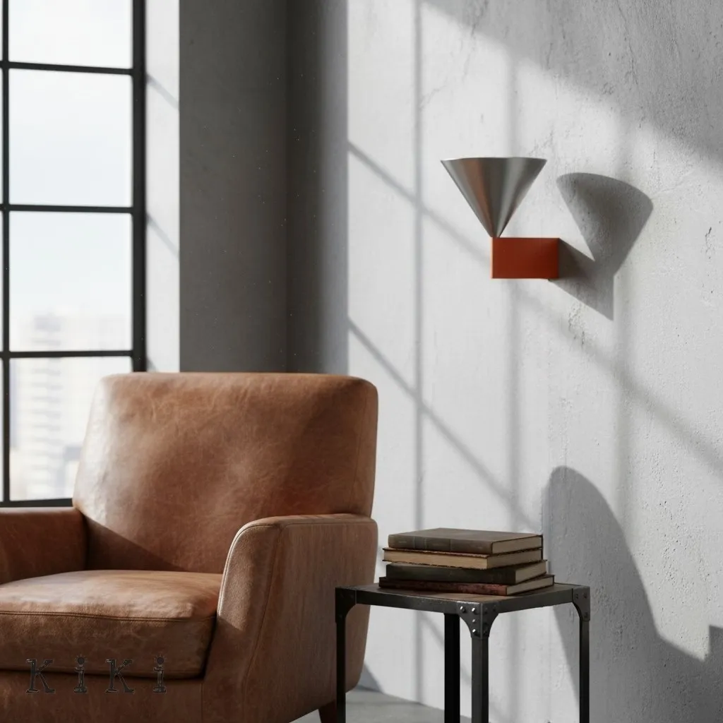 Minimalist Metal Conical Wall Lamp - Modern Cone Sconce for Interior Spaces KL2327