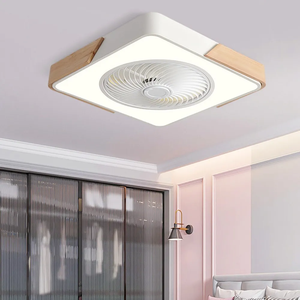 Scandinavian Style Wood Round Ceiling Fan Light KL932