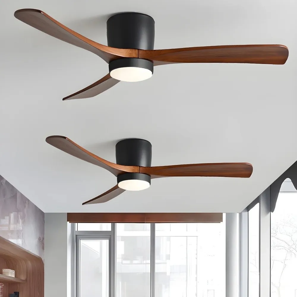 Modern Quiet Wooden Ceiling Fan Light KL930