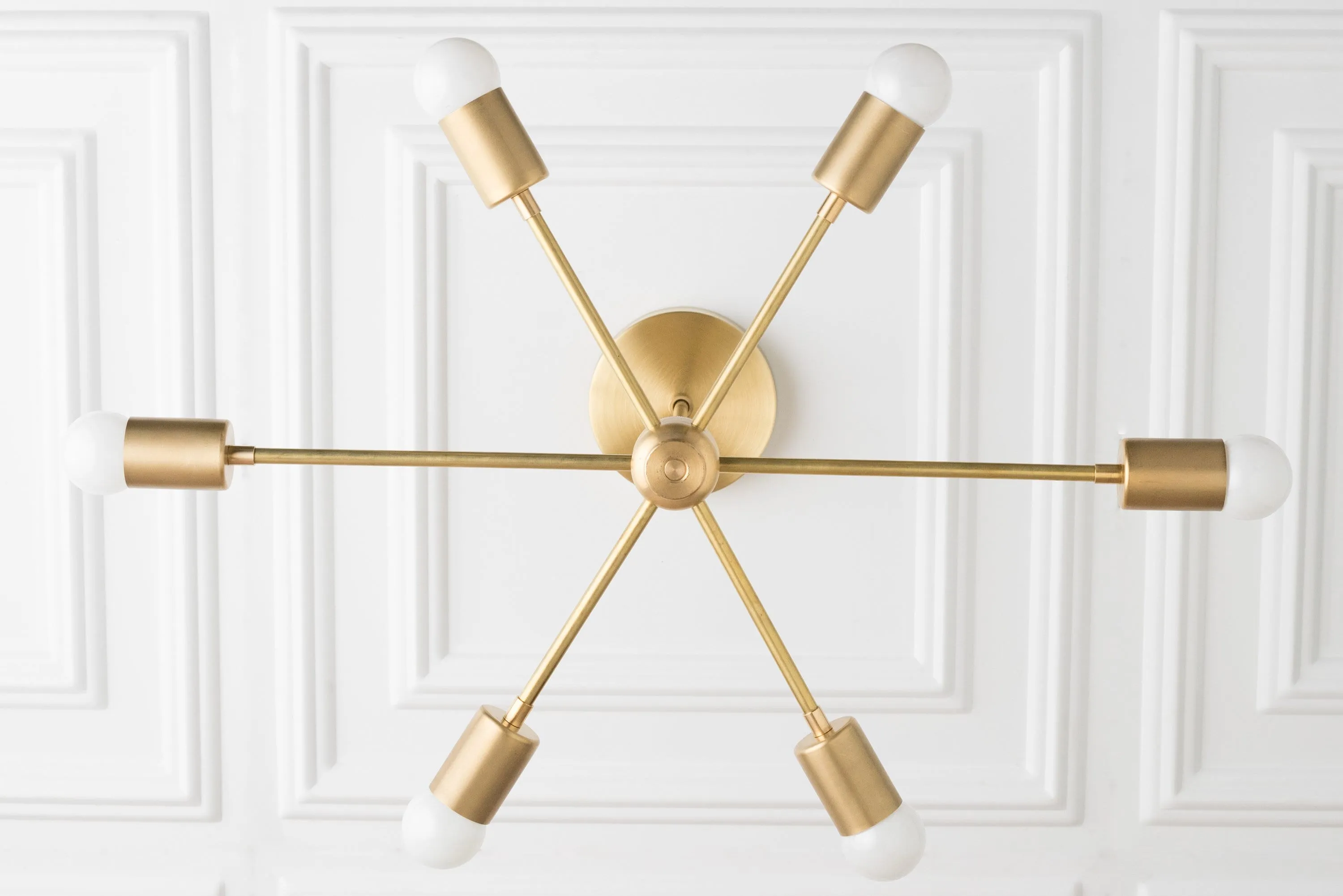 Mobilux Line Mid Century Modern Chandelier - 6 Heads Hanging Light KL1408