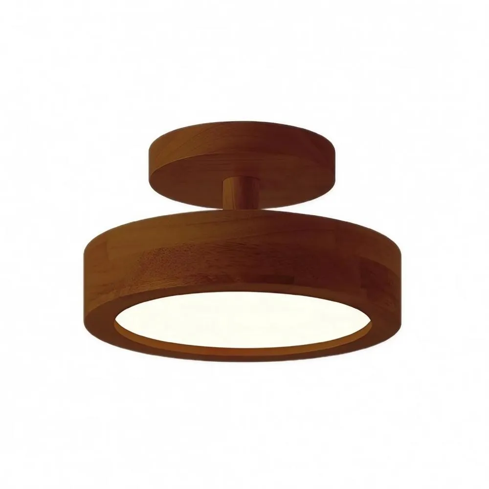 Scandinavian Design Round Wooden Ceiling Light KL37
