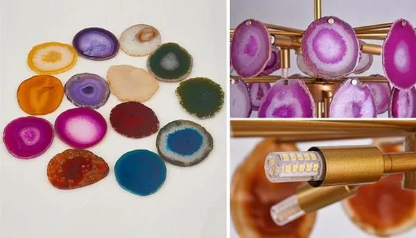 Slice Agate Chandelier/ Tower