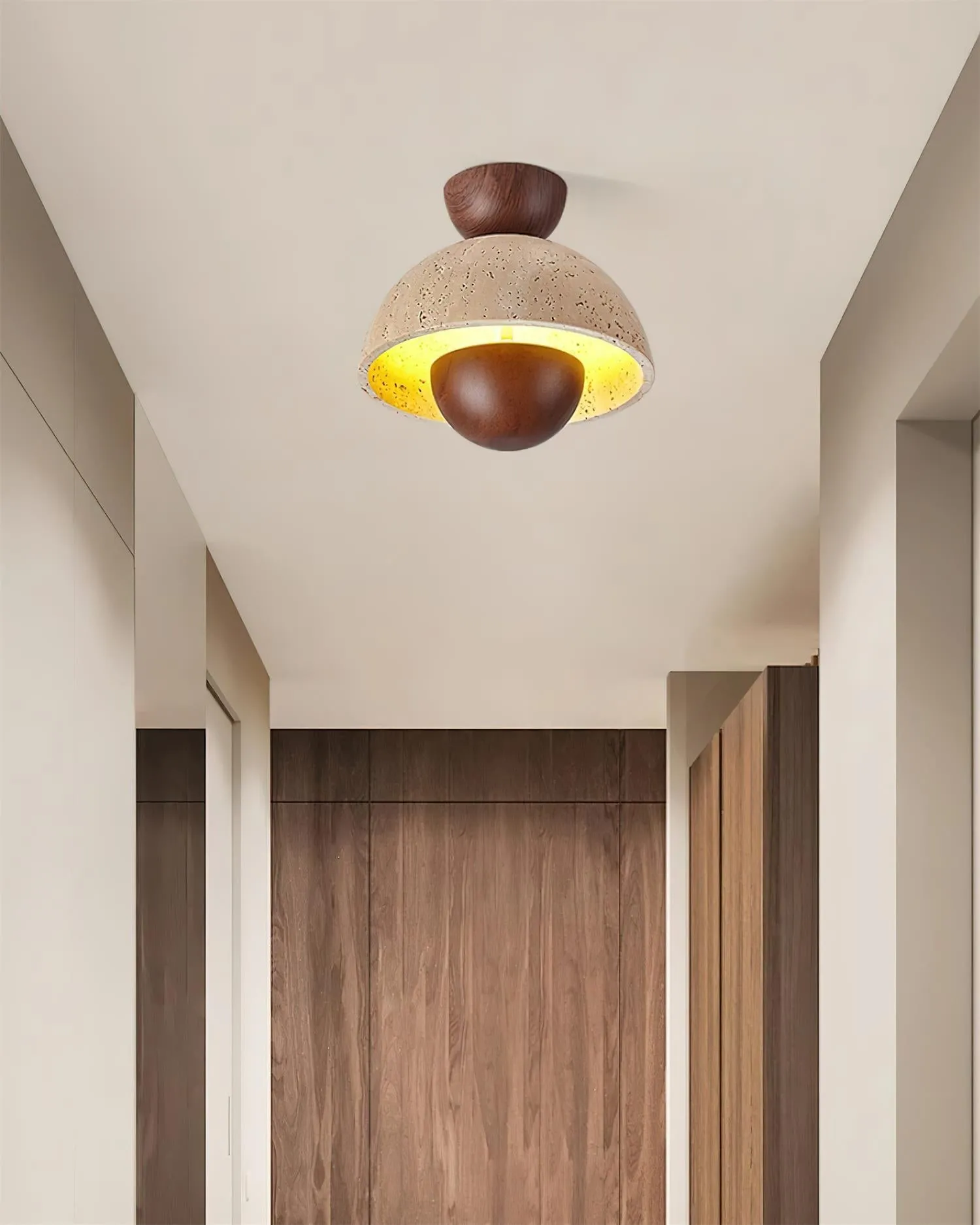 Japanese Wooden Inverted Ceiling Light KL695