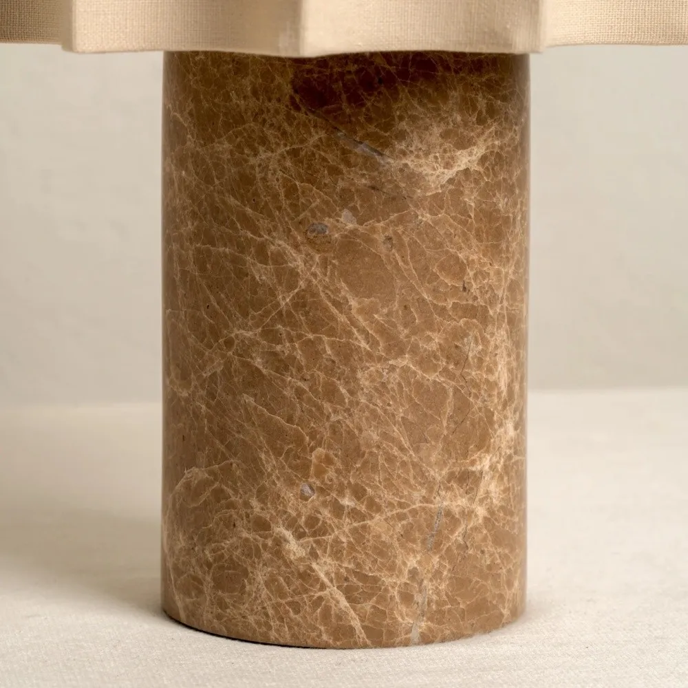 Cavilon Fan Shaped Linen Table Lamp - Modern Lighting for Living Room Decor KL2037