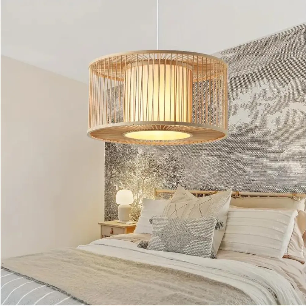 Night Butterfly Bamboo Pendant Light D900