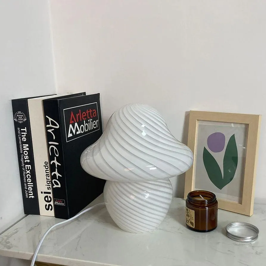 Modern Stained Glass Mushroom Night Light KL33