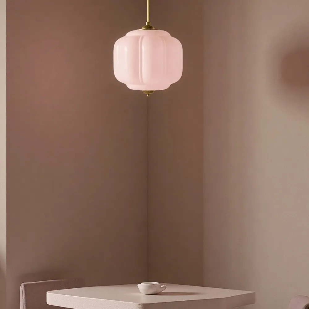 Vintage Eloise Opal Glass Pendant Light KL926