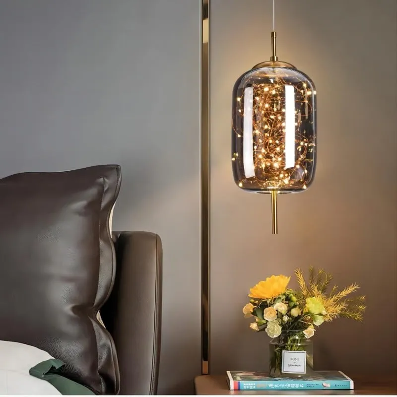 Scandinavian Cylinder Oval Glass Pendant Light KL320