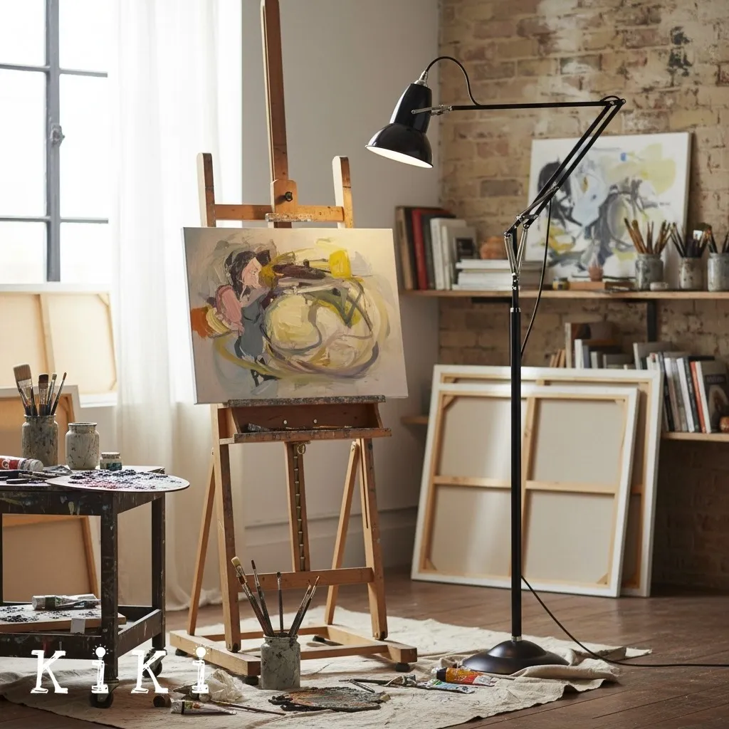 Modryx Modern Adjustable Floor Light - Swing Arm Floor Lamp for Reading Use KL2114