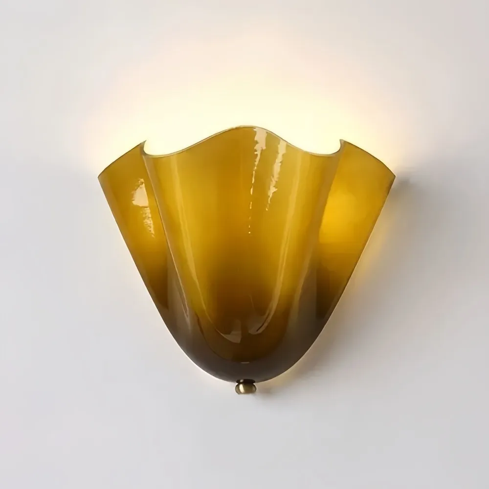 Vera Glass Wall Lamp - Vintage Accent Sconce for Bedroom and Living Space KL881