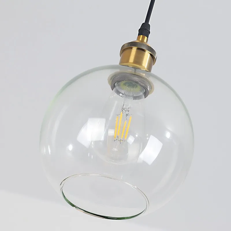 Nordic Vintage Glass Globe Pendant Lamp KL88