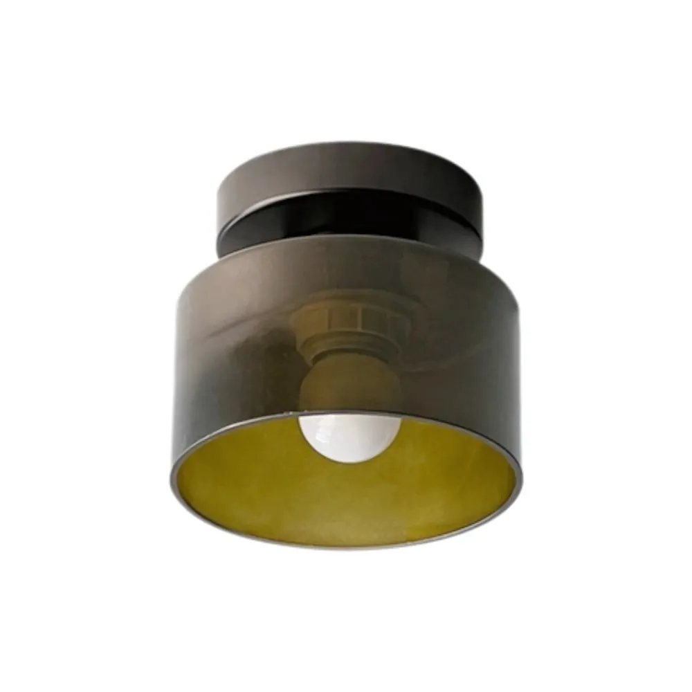 Moriglaze Glass Cylinder Ceiling Light - Sleek Sculptural Ceiling Lamp for Bedroom KL883