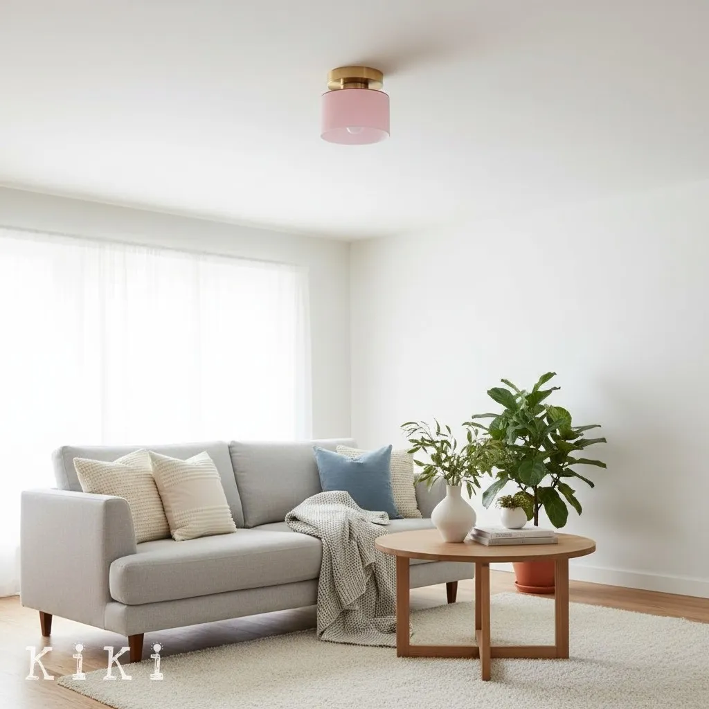 Moriglaze Glass Cylinder Ceiling Light - Sleek Sculptural Ceiling Lamp for Bedroom KL883