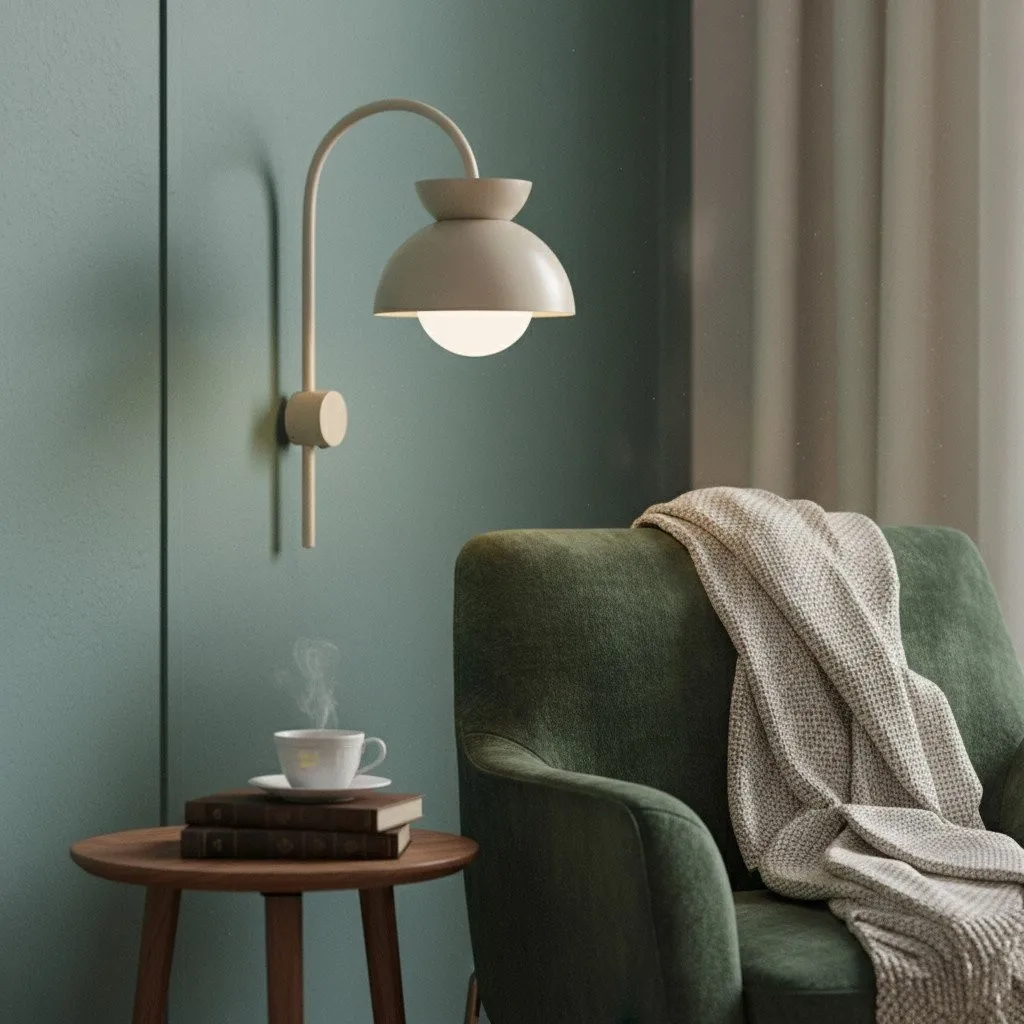 Aurelia Wall Lamp with Tiered Dome Design in Modern Metal for Bedroom or Hallway KL1729