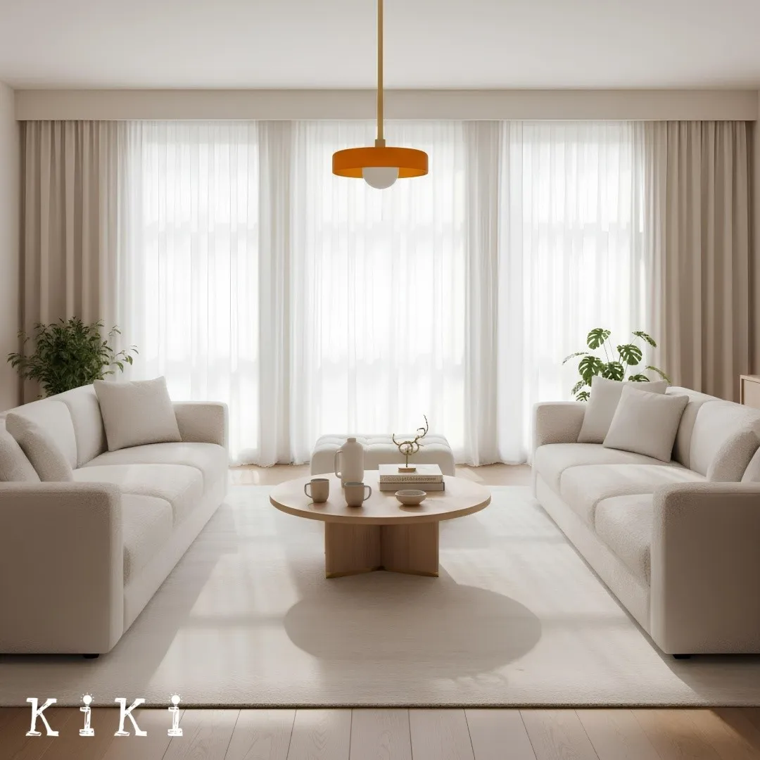 Metal Rod Glass Disc Orb Pendant Light KL923