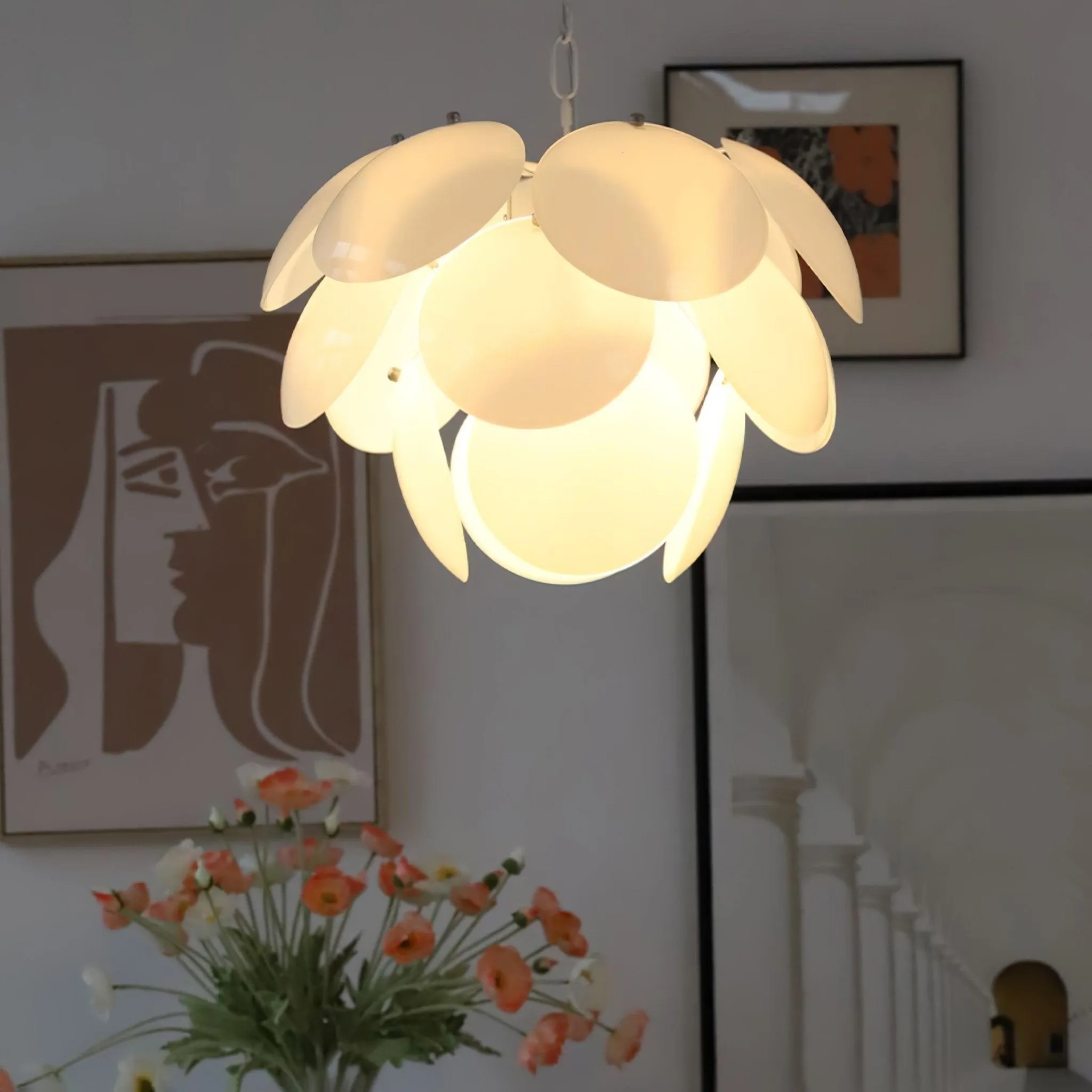 Luxury Fashion Luminous Petal Glass Chandelier KL472