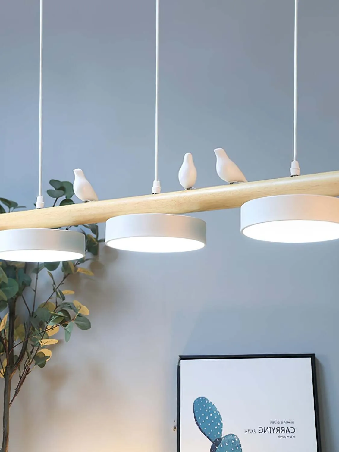 Creative Branch Bird Shaped Pendant Lamp KL864