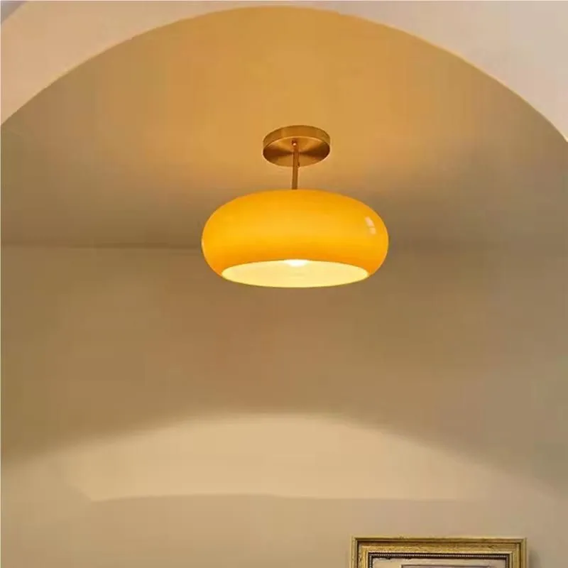 Bauhaus Style Vintage Glass Ceiling Light KL49