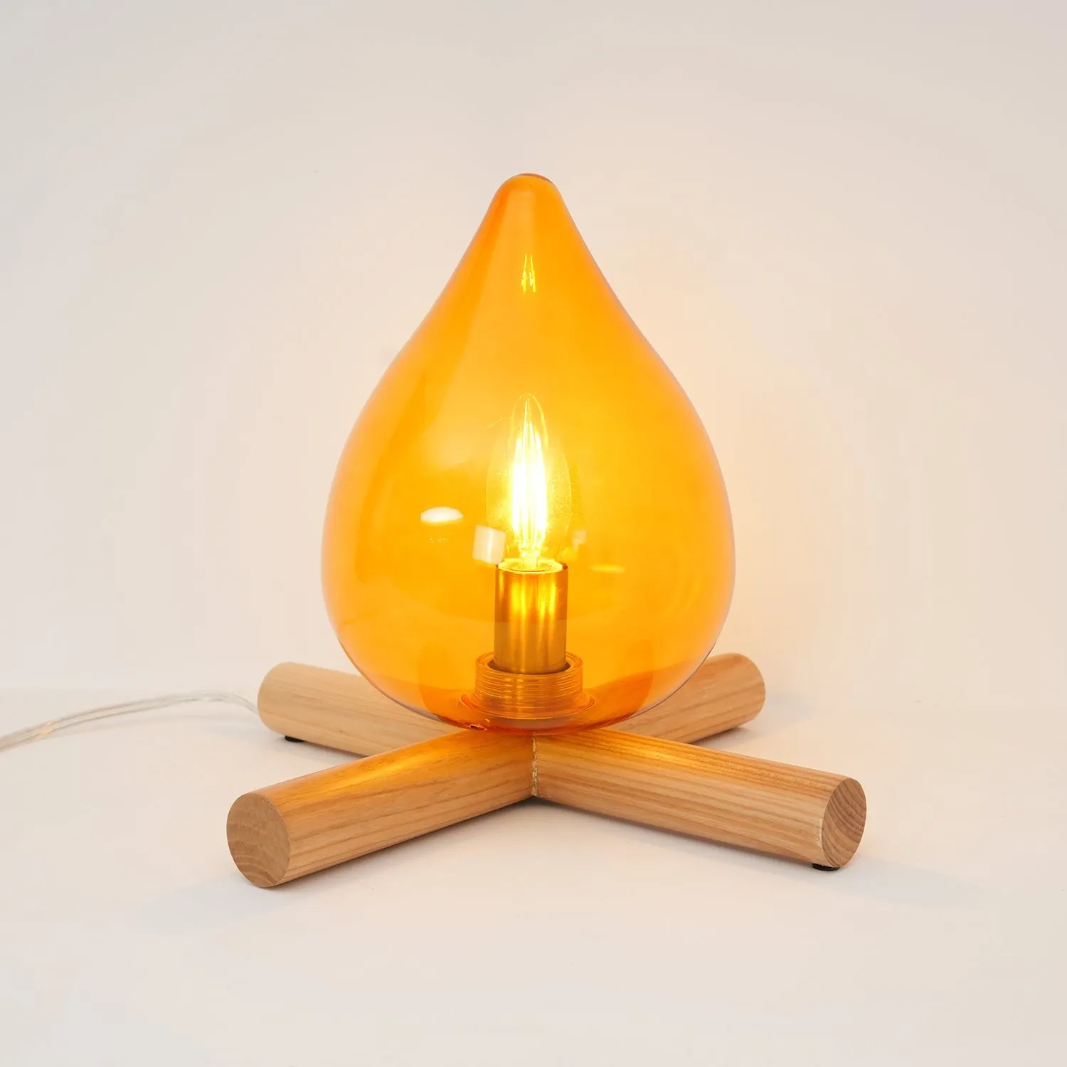 Funny Fire Shape Small Flame Table Lamp KL370
