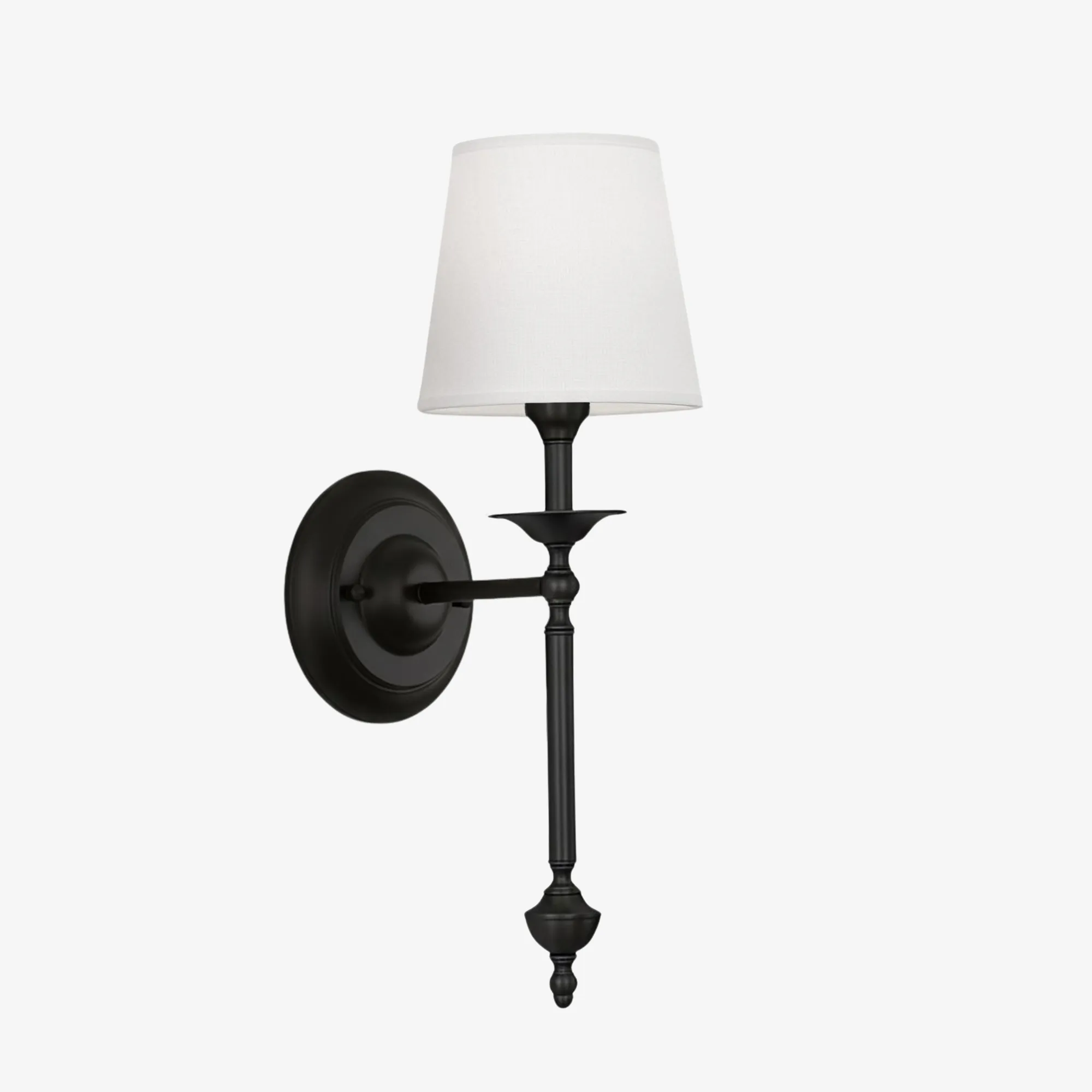 Arcuma Elegant Wall Light - Copper or Black Finishes Sconce with Fabric Shade for Interior KL2337