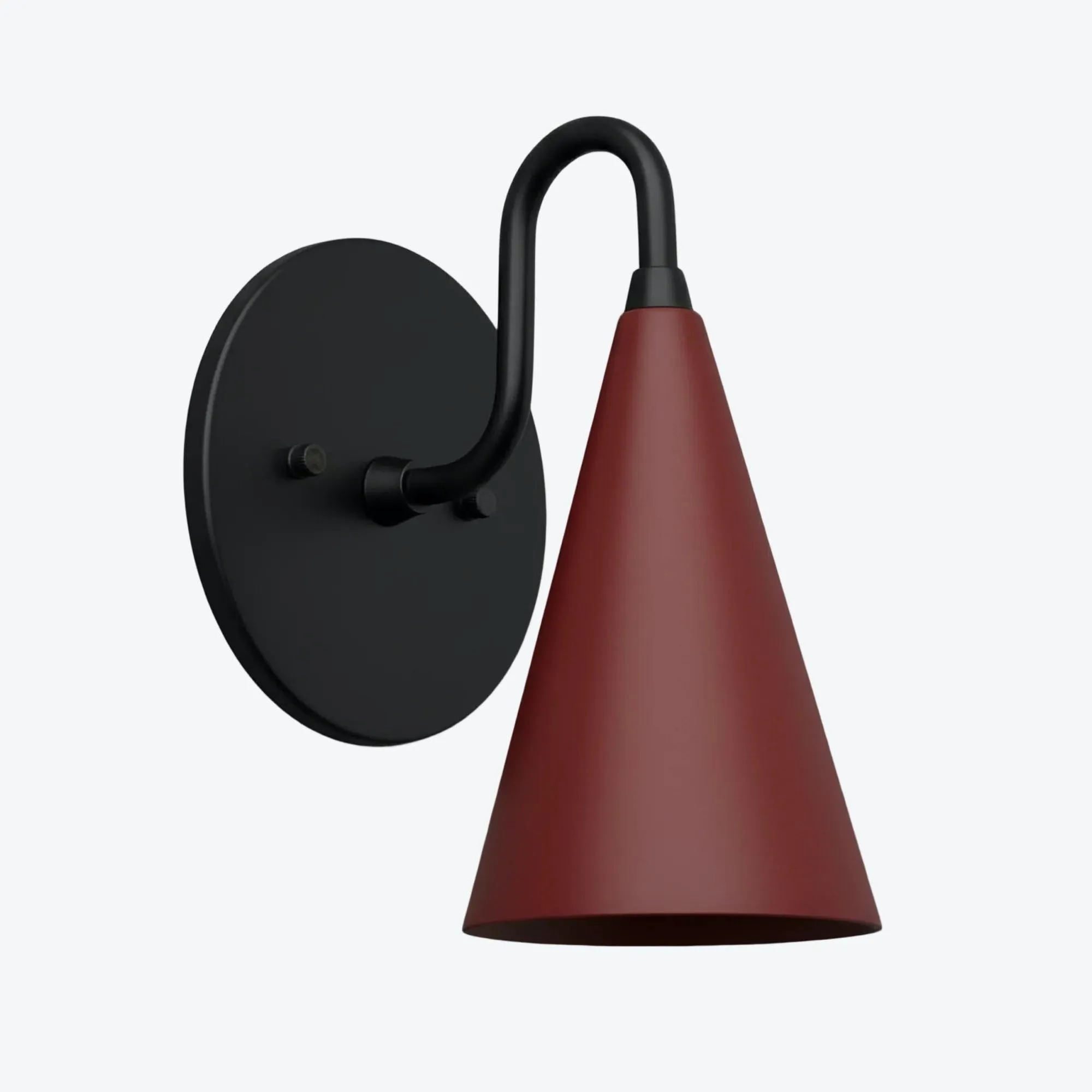 Curva Metal Cone Shade Sconce - Vintage Brass Wall Light for Entryway or Stairwell KL1720